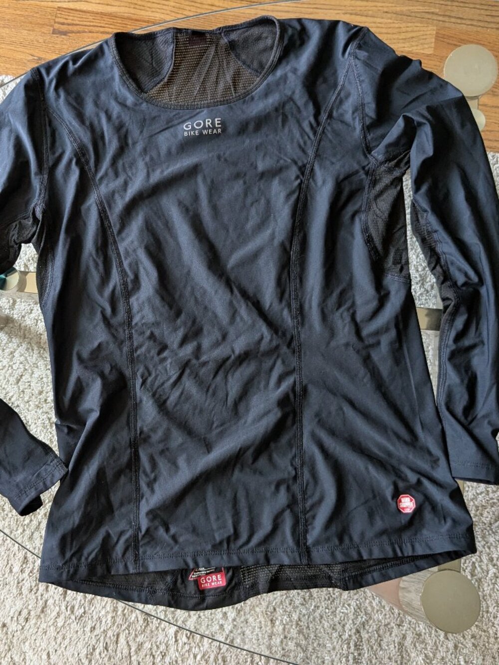 Gore Bike Wear Windstopper long sleeve cycling shirt size Large L